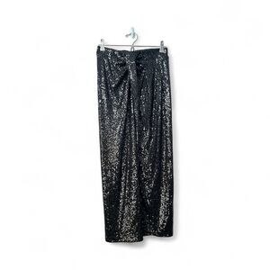 RACHEL ZOE Black Sequins Midi A Line Midi Small Holiday Cocktail Skirt BNWT